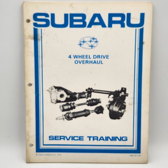 Subaru 4 Wheel Drive Overhaul Service Training Manual 1979 - Picture 1 of 3